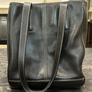 Coach #7776 Black Leather Hampton Bag